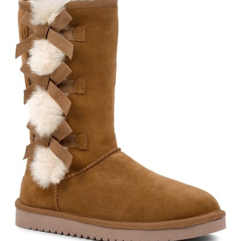 Victoria Tall Shearling Trim & Faux Fur Boot
